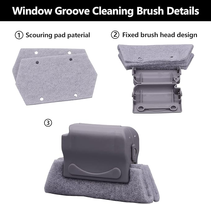 Koishu Magic Window Groove Cleaning Brush, Hand-held Window Track Cleaner - Image 4