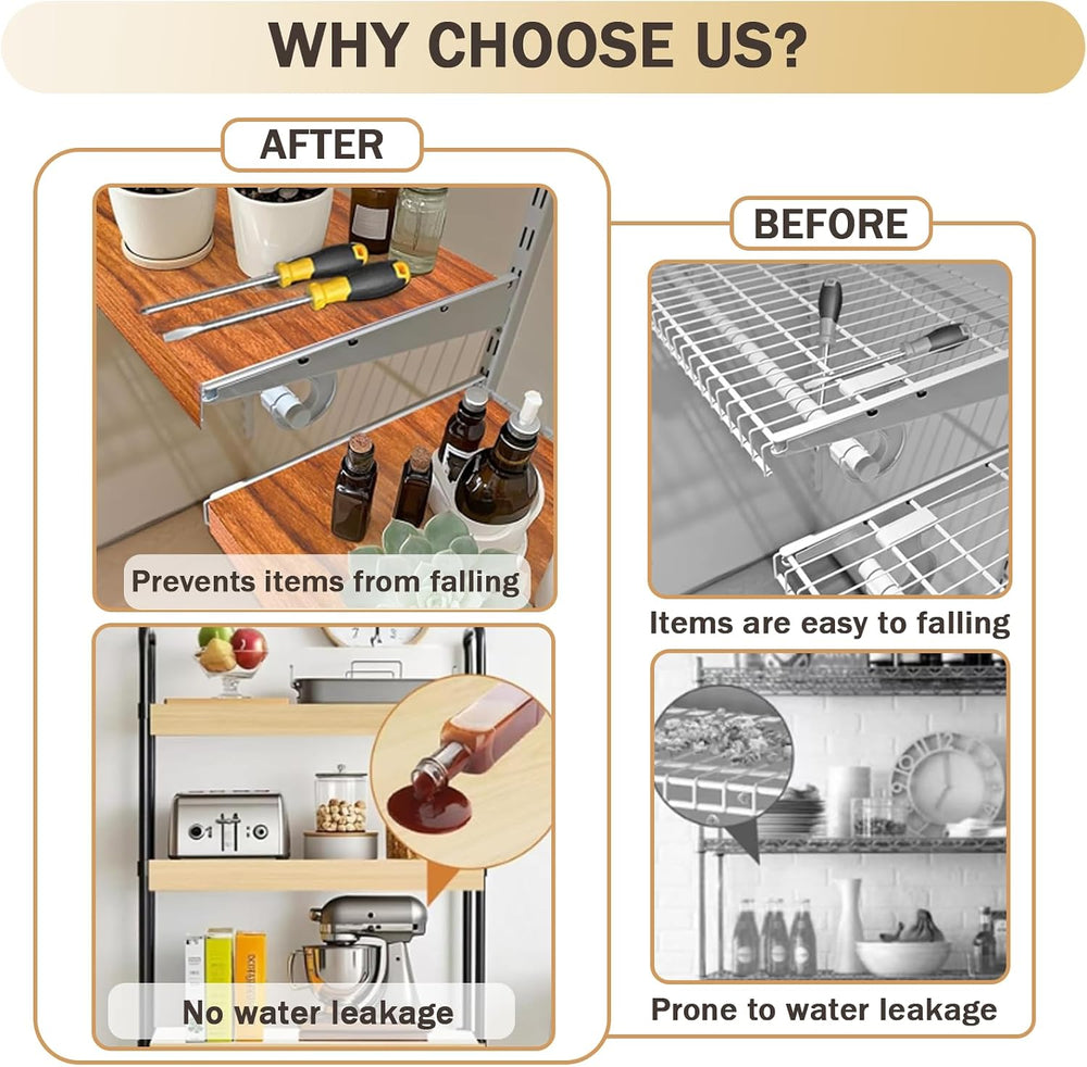 5 Pcs Wire Shelf Covers for Pantry Kitchen Closet Bathroom Office, Moisture-R...