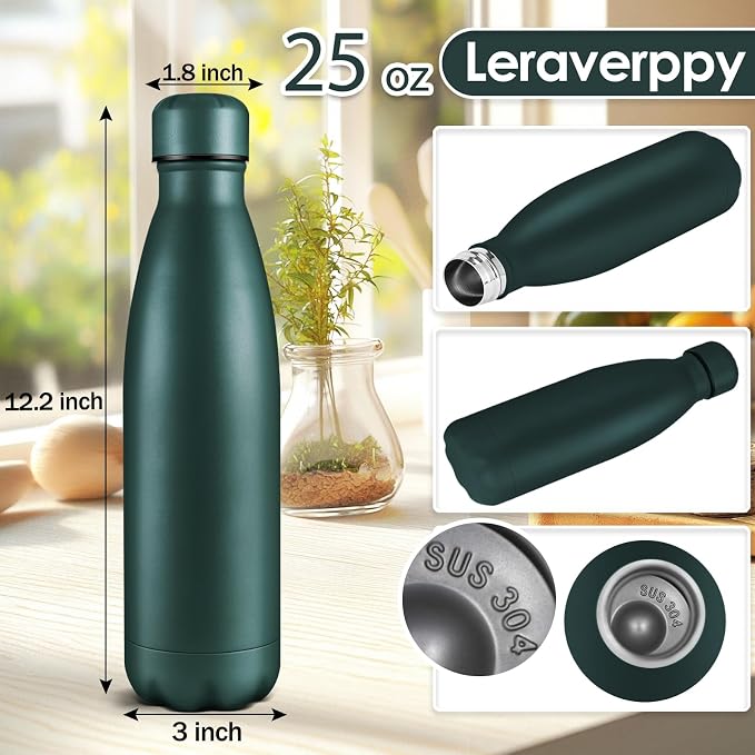 25oz Cola-Bottle Shaped Stainless Steel Leak-proof Water Bottle, Double Wall - Image 2