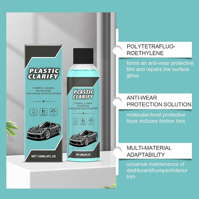 Plastic Clarify for Cars, Plastic Restorer for Cars Exterior, Detailing Spray - Image 3