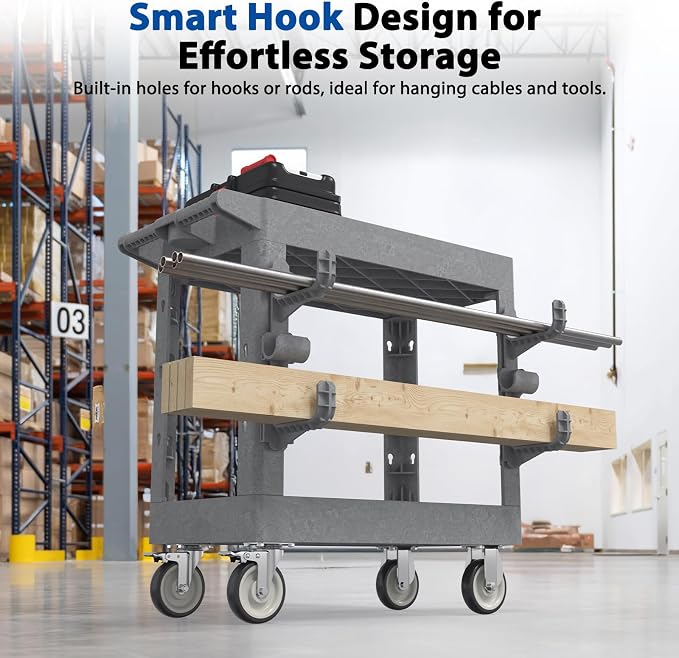 Heavy Duty Rolling Utility Cart - Image 2