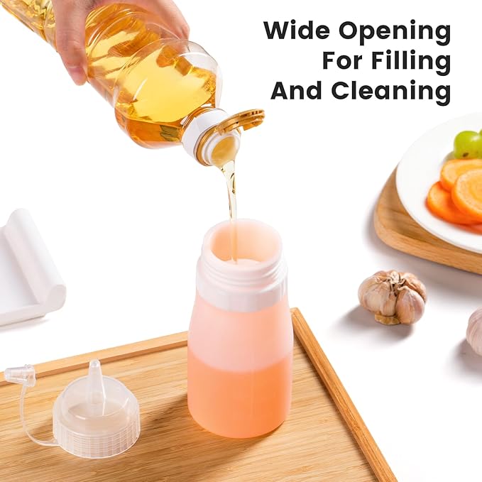Condiment Squeeze Bottles, 16 oz Silicone Squeeze Bottles - Image 5