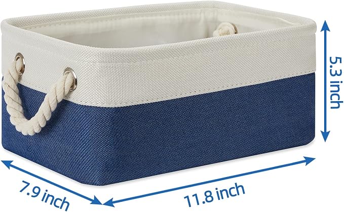 Temary Small Storage Baskets for Shelves, Fabric Storage Bins - Image 2