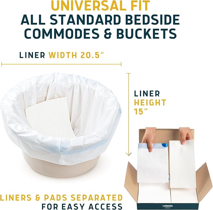 Lunderg Commode Liners with Absorbent Pads - Image 4