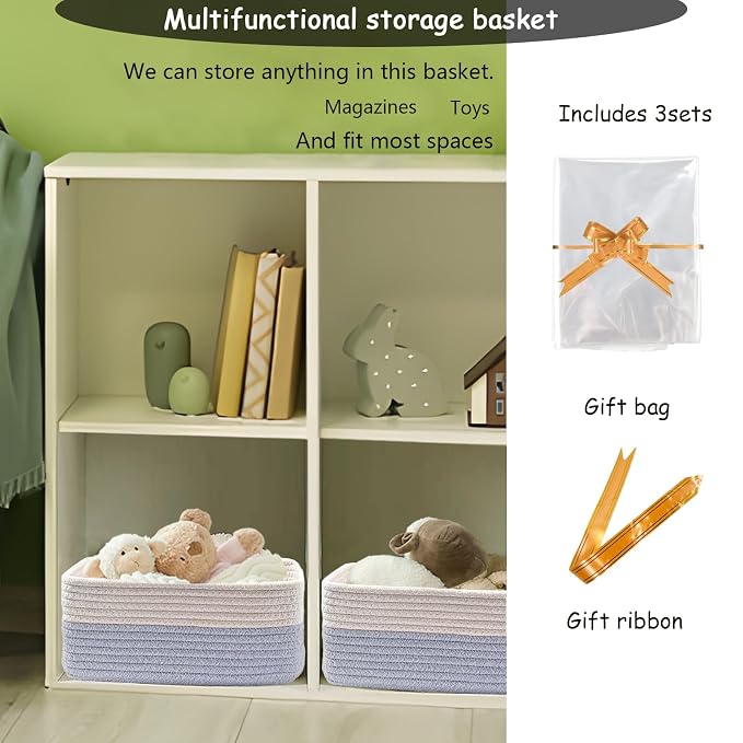 COMFY-HOMI 13" x 8.5" x 5.1" Storage Baskets - Image 3
