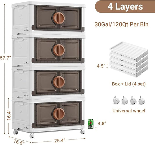 BROVIEW 480Qt Lockable Stackable Storage Bins - Image 2