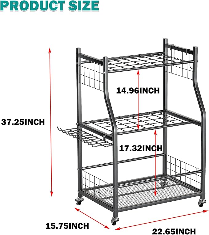 EVERHANGER Garden Tool Organizer Stand, Garage Tool Storage Organization