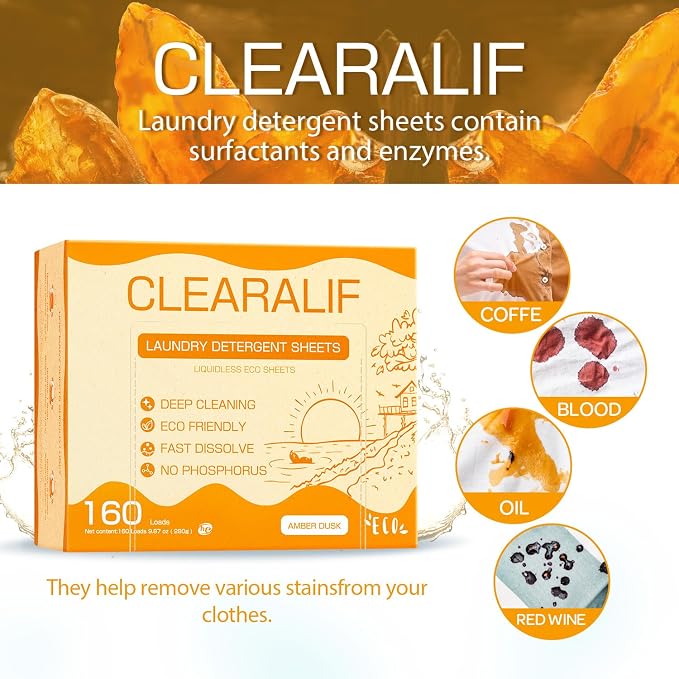 Laundry Detergent Sheets Up to 160 Loads, Amber Dusk - Image 2