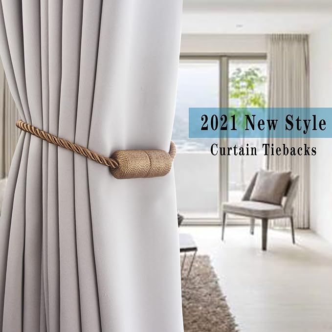 2 Pack Strong Magnetic Curtain Tiebacks Outdoor Elegant Decorative Tie Backs - Image 6