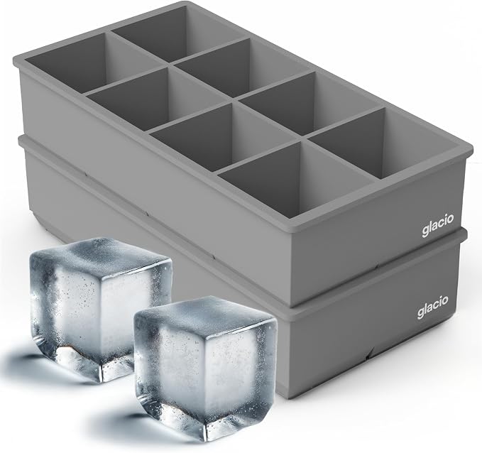 glacio Ice Cube Molds – 2-Pack Silicone Trays by glacio