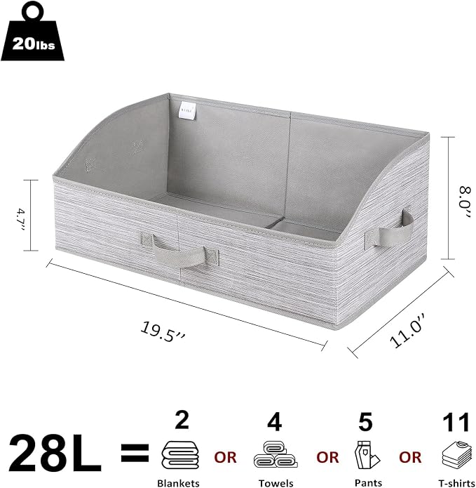WUIKE Closet Organizers and Storage, Foldable Trapezoid Storage Bins - Image 5