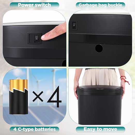 Automatic Motion Sensor Bathroom Trash Can - Image 6