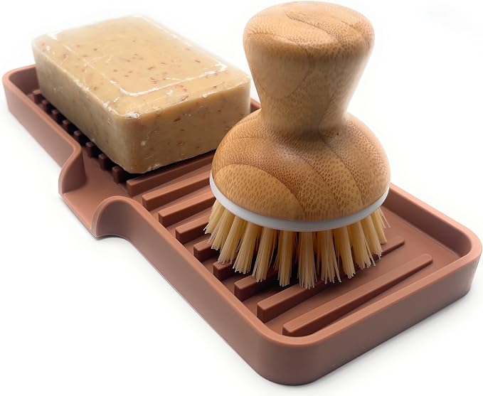 Happitasa Silicone Soap Dish Tray and Sponge Holder - Image 2