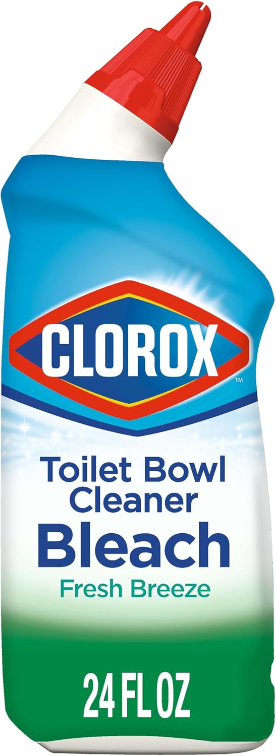 Clorox Toilet Bowl Cleaner Bleach, Fresh Breeze Scent 24 Ounces (Package May Vary)