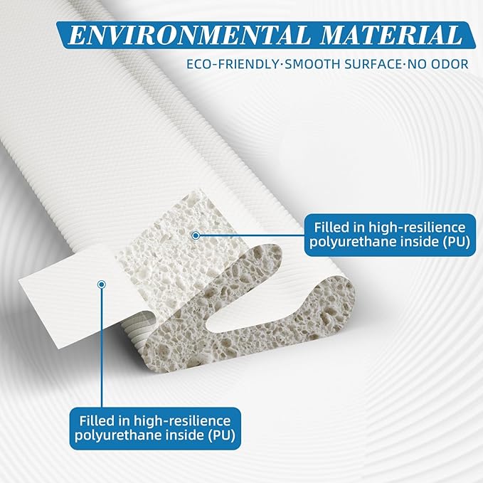 V-Shaped Weather Stripping Door Seal, 52.5FT Draft Stopper - Image 5
