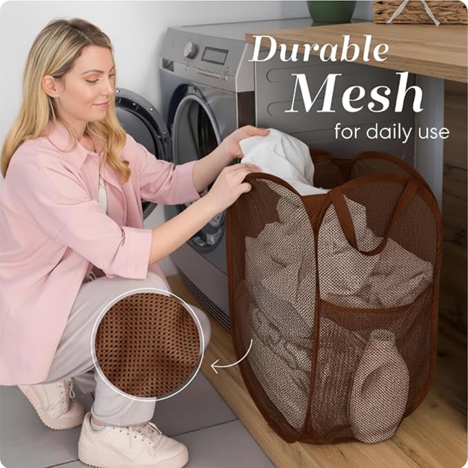 Handy Laundry Collapsible Mesh Pop Up Hamper - Image 5