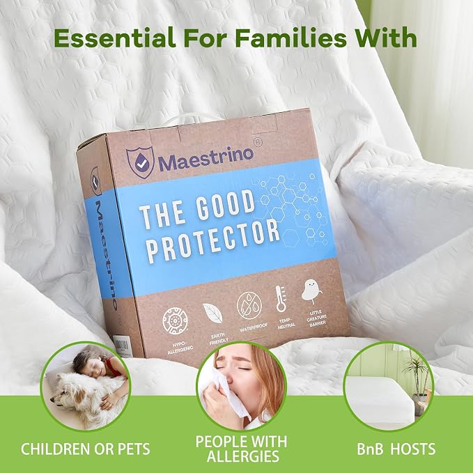 Luxury King Size Tencel Waterproof Mattress Protector Deep Pocket - Image 5