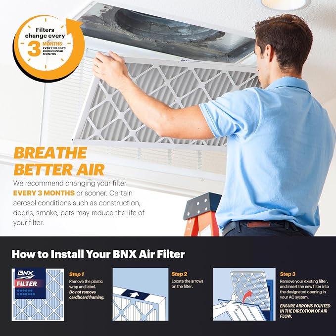 BNX TruFilter 16x25x5 MERV 11 Air Filter - Image 8