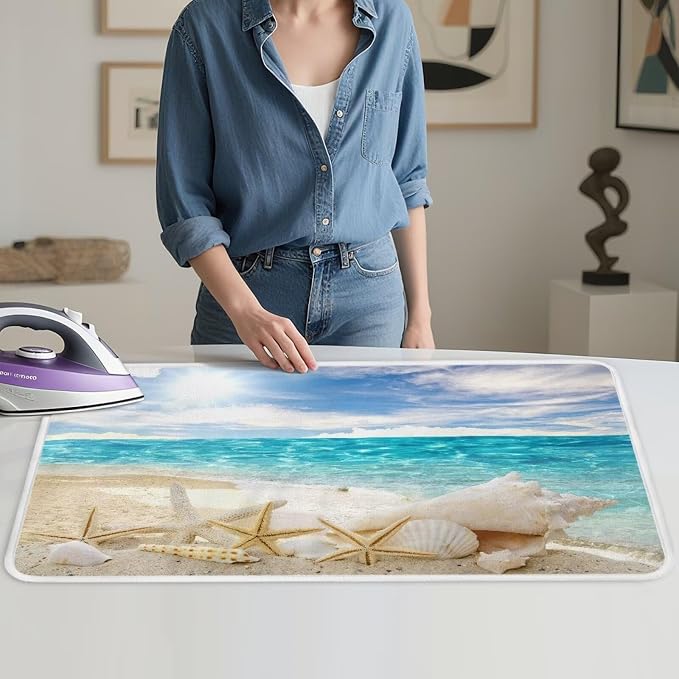 Ironing Mat Hawaiian Beach Heat Resistant Ironing Blanket Thick Portable Travel - Image 4
