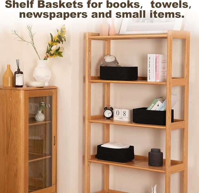 3 Pack Small Storage Baskets for Organizing, Cute Woven Decorative Gift Baskets - Image 4