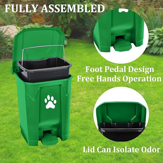 Outdoor Dog Poop Trash Can, Dog Waste Trash Can Pooper Scooper - Image 4