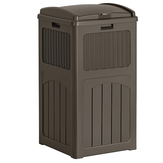 Flamaker 30 Gallon Trash Can, Resin Outdoor Garbage Can by Flamaker