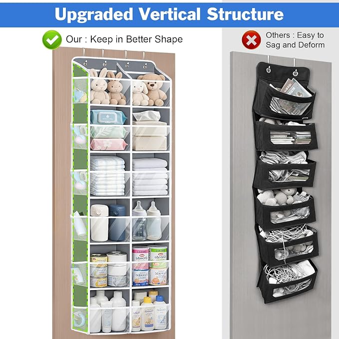 Univivi Over the Door Organizer 6 Tiers, Extra Large Door Hanging Organizer - Image 5