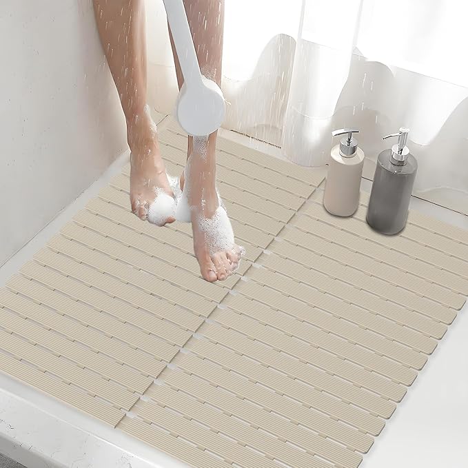 Shower Mat Non-Slip Bath Mat for Tub Floor & Stall by BYTANA