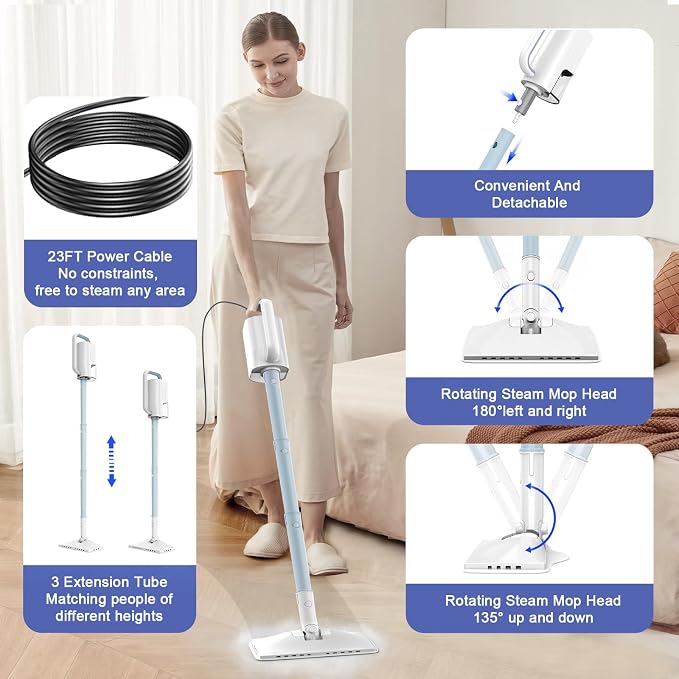 Steam Cleaner, 6 in1 Rotated Steam Mop Cleaner - Image 3