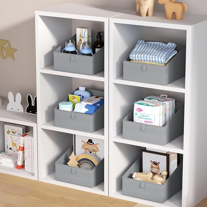 DIMJ Storage Bins for Closet, Trapezoid Storage Bins - Image 4