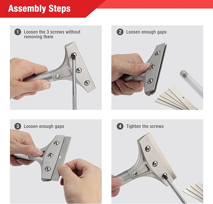 Goldblatt 2 Pieces Glass Scraper Set ​with 20-piece Blades - Image 4
