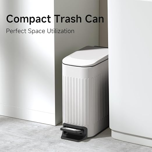 TIPGO Slim Bathroom Trash Can - Image 2
