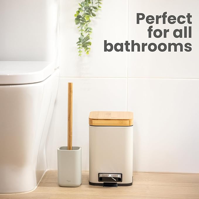 Vigar Zense Toilet Brush and Holder Set, Toilet Bowl Brush - Image 6