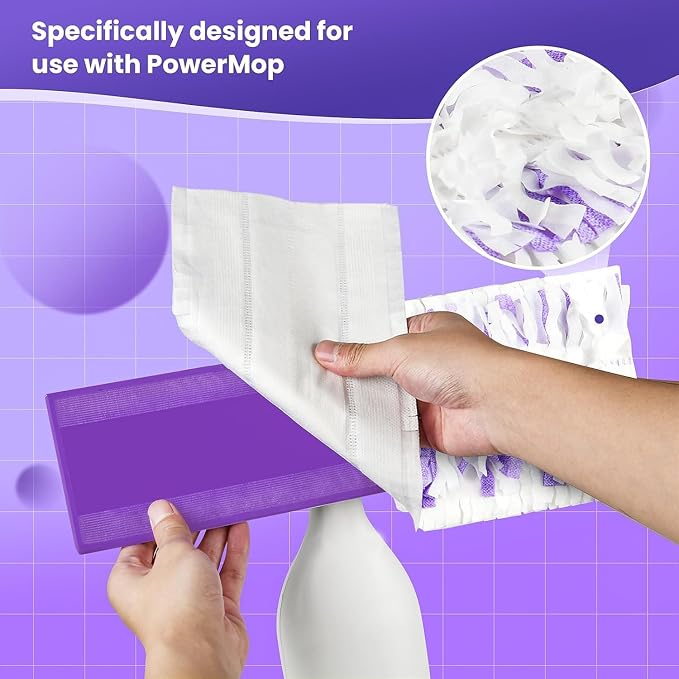 40 Pack Power Mop Pad Refills for Swiffer Power Mop Refills Pads Multi-Surface - Image 4