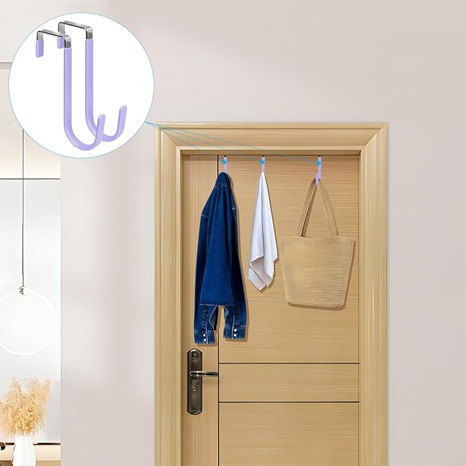 FYY Over The Door Hooks, 4 Pack Door Hangers Hooks - Image 6