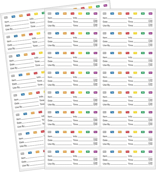 STARLIBOO Removable Multicolor Labels, Blank Stickers by STARLIBOO