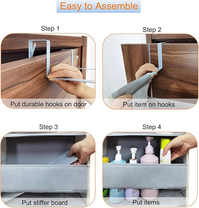 Extra Large Over The Door Organizer Storage 5-Shelves and 10 Side Pockets - Image 7