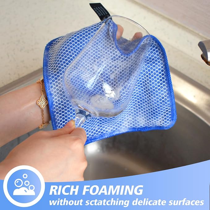 KinHwa Kitchen Washcloths for Dishes Absorbent Microfiber Dish Cloths Quick Dry - Image 5
