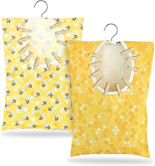 Bee Honeycomb Clothespin Holder by Unknown