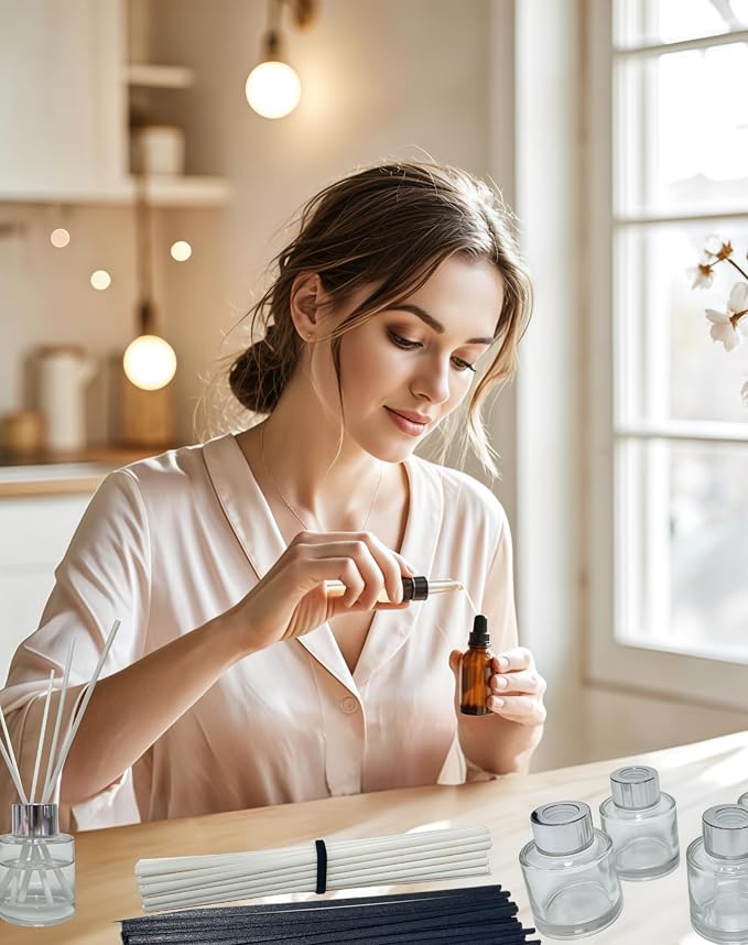 4PCS Reed Diffuser Bottles Empty, Diffuser Bottle Capacity 50ml Diffuser Stick - Image 4