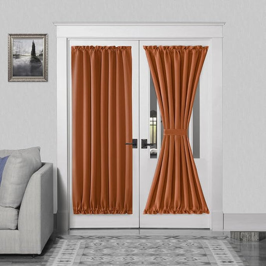 DWCN French Door Curtains – Rod Pocket Thermal Blackout Curtain by DWCN