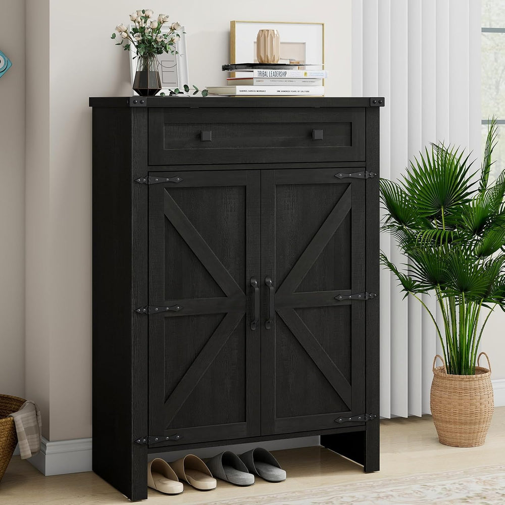 Halitaa Shoe Cabinet, Farmhouse Shoe Storage Organizer, Shoe Storage Cabinet ...