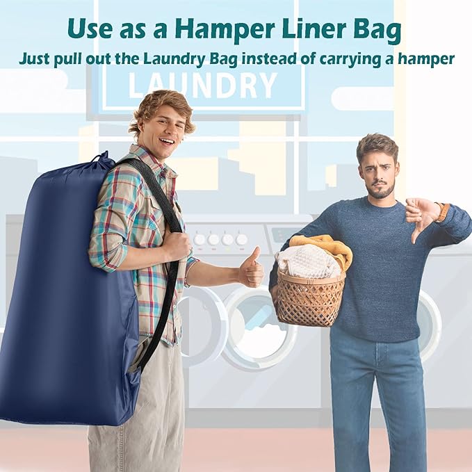 Heavy Duty Laundry Bag 2 Pack XL Nylon Laundry Bags - Image 4