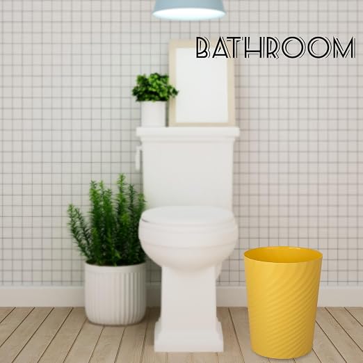 UUJOLY Plastic Small Trash Can Wastebasket, Garbage Container Basket - Image 2