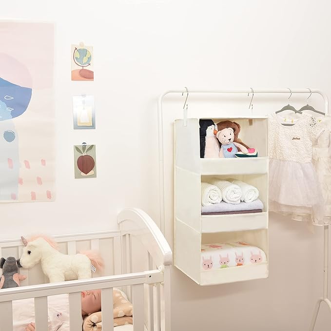 GRANNY SAYS 3-Shelf Hanging Organizer, Foldable Hanging Closet Storage - Image 2