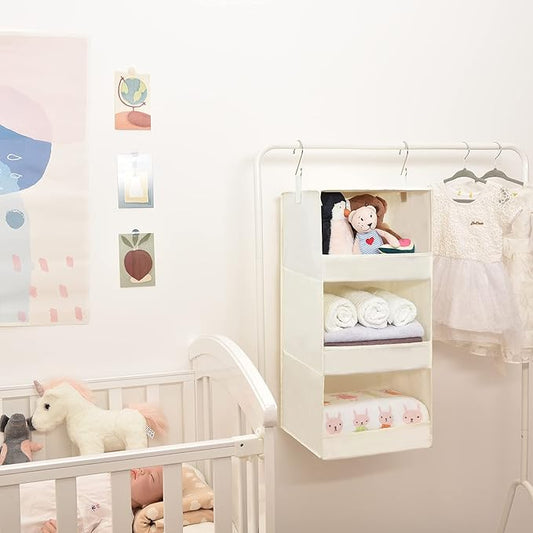 GRANNY SAYS 3-Shelf Hanging Organizer, Foldable Hanging Closet Storage - Image 2
