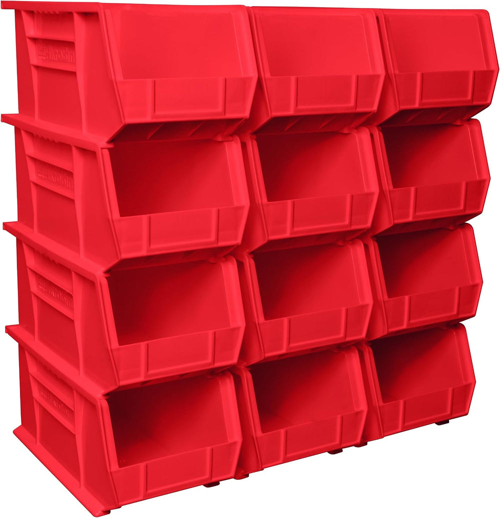 Akro-Mils 30240 AkroBins Plastic Storage Bins, Space-Saving Stackable Bins