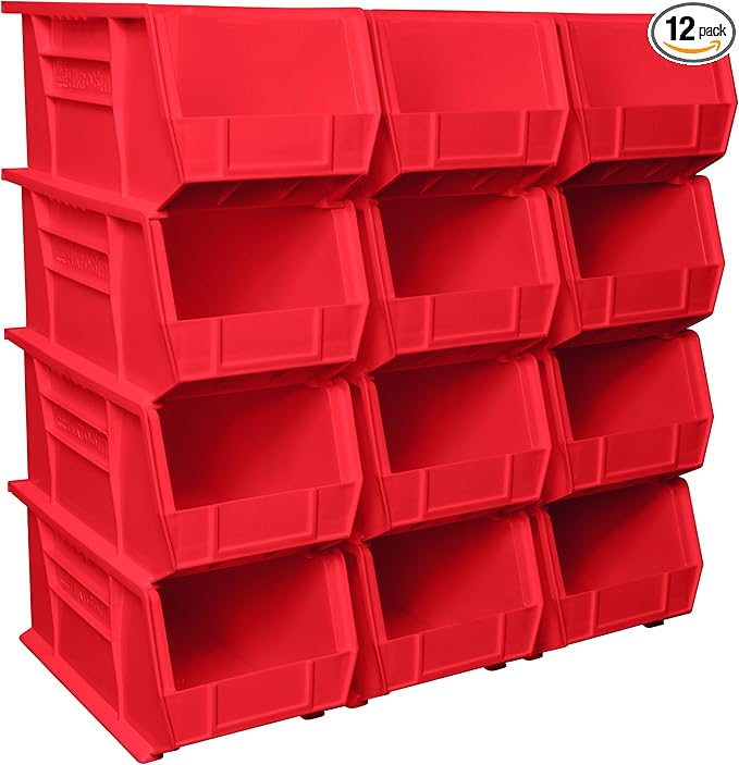 Akro-Mils 30240 AkroBins Plastic Storage Bins, Space-Saving Stackable Bins by Akro-Mils