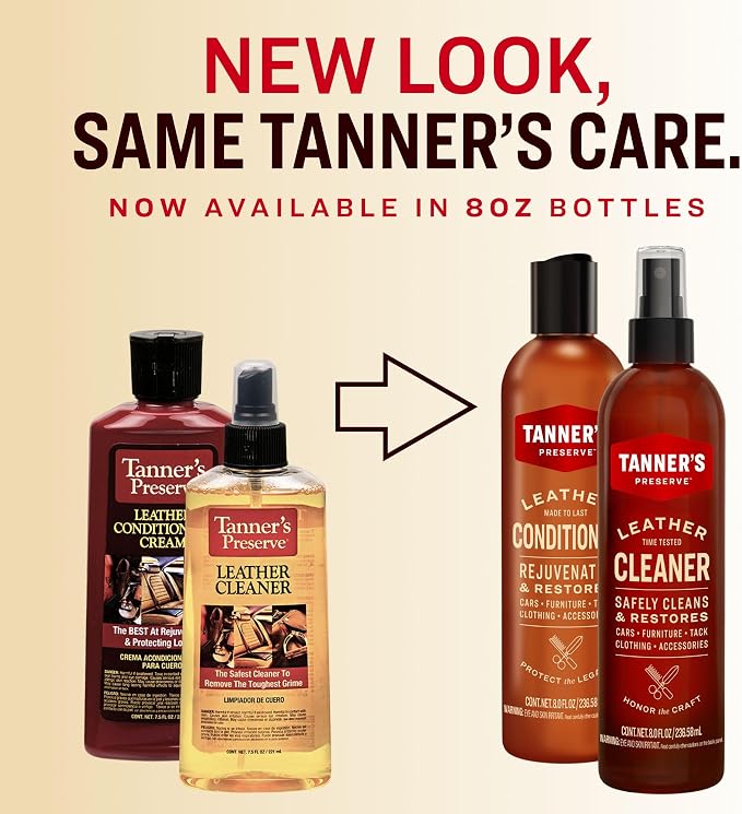 Tanner's Preserve Leather Cleaner & Conditioner Duo Pack, Rejuvinates & - Image 7
