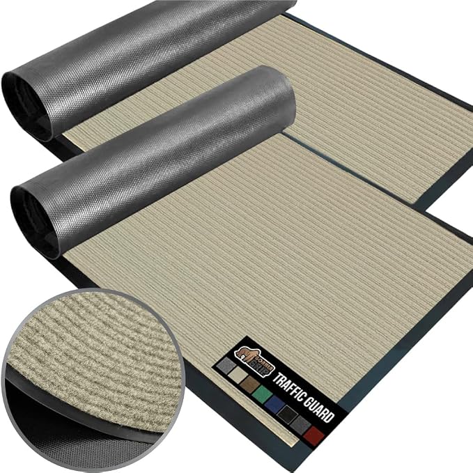 GORILLA GRIP Traffic Guard Door Mat, 2 Pack, Heavy Duty Waterproof Doormat by GorillaGrip
